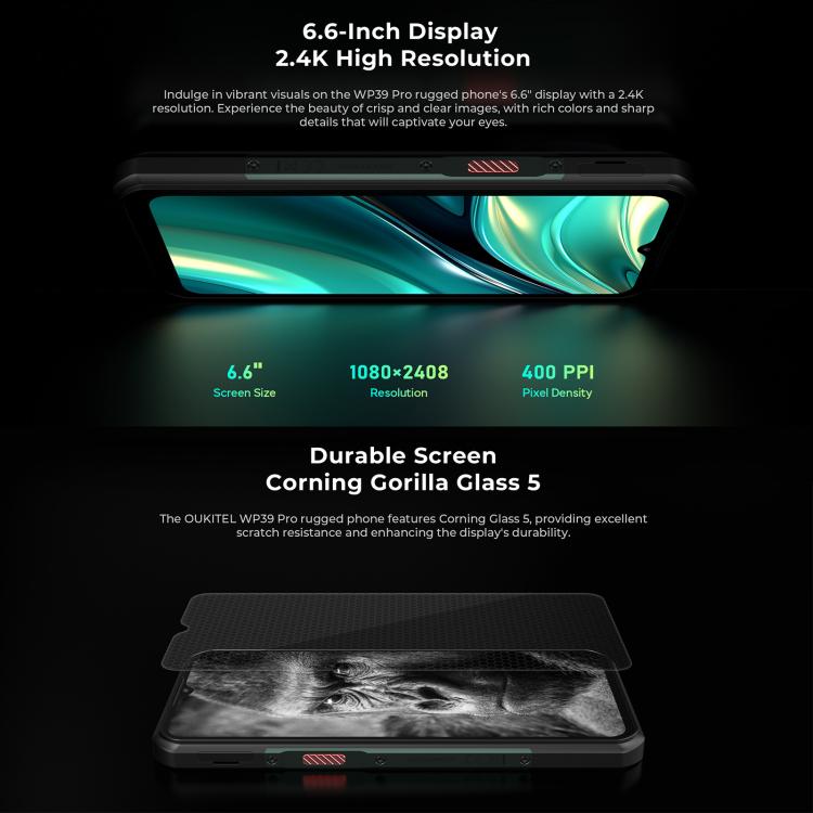 Oukitel WP39 Pro 5G Rugged Phone, 12GB+512GB, Night Vision, Fingerprint Identification, 6.6 inch Android 14 MediaTek Dimensity 6300 Octa Core, NFC, OTG, Network: 5G Oukitel WP39 Pro 5G Rugged Phone, 12GB+512GB, Night Vision, Fingerprint Identification, 6.6 inch Android 14 MediaTek Dimensity 6300 Octa Core, NFC, OTG, Network: 5G